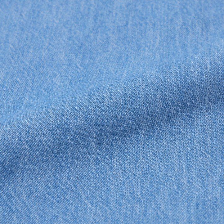 Blue Uniqlo Denim Wide Straight Leg Cargo Trousers | LIQUJ-7138