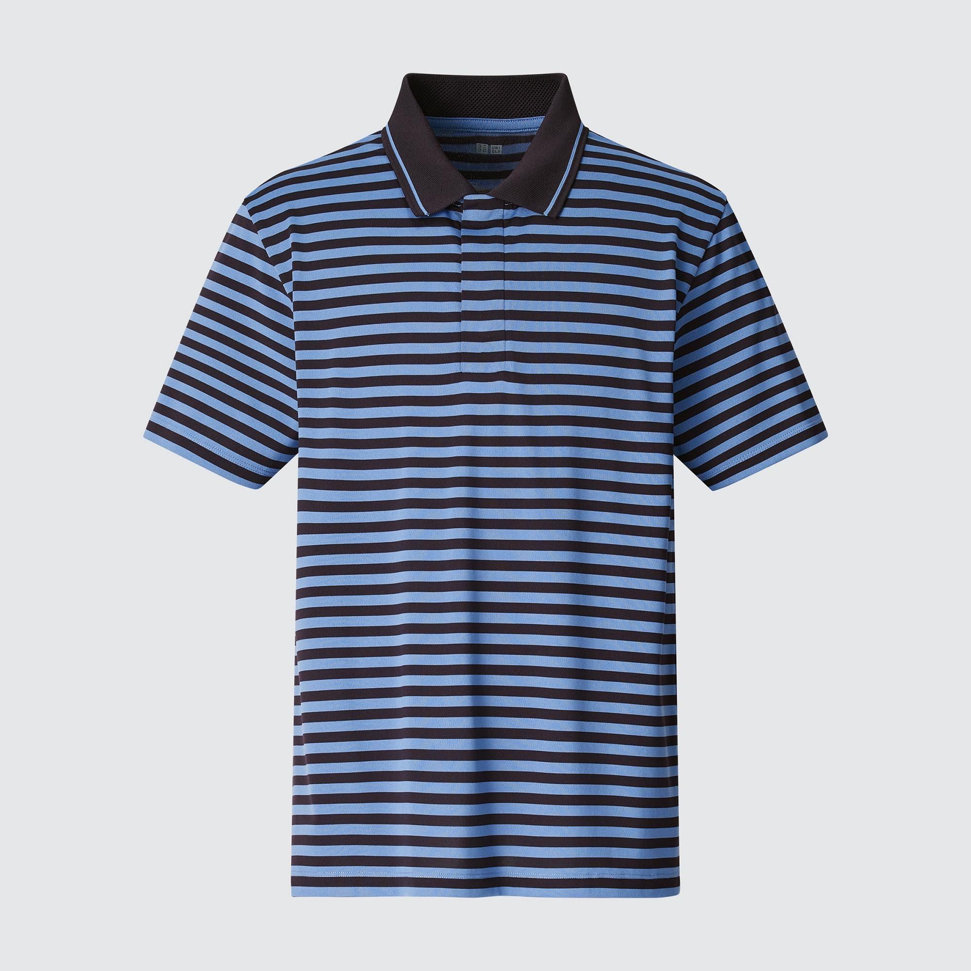 Blue Uniqlo Dry Ex Polo Shirt Adam Scott | TOIKN-2190
