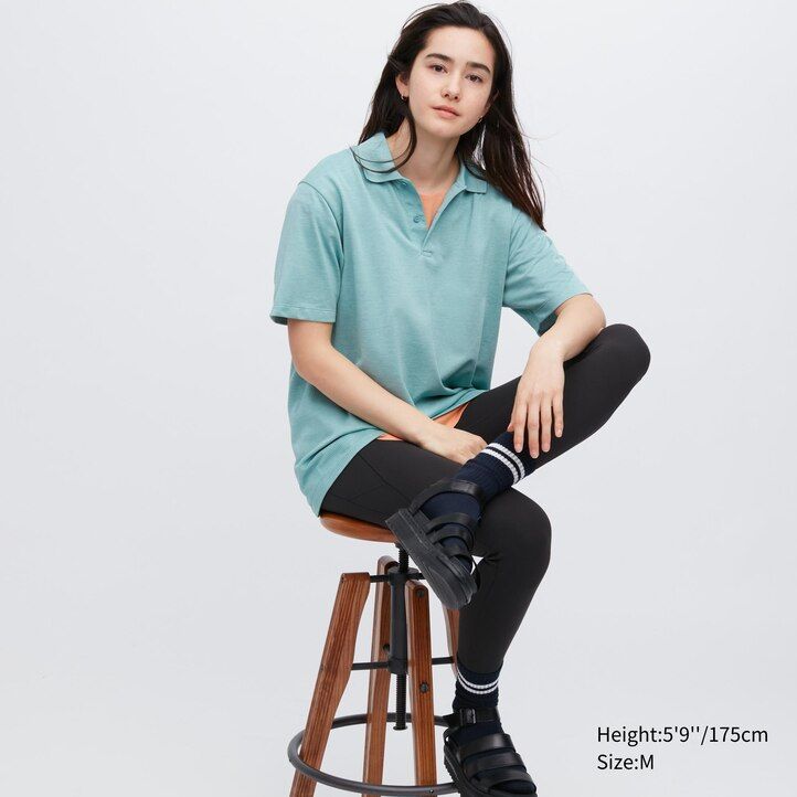 Blue Uniqlo Dry Ex Polo Shirt | JYFNX-5693