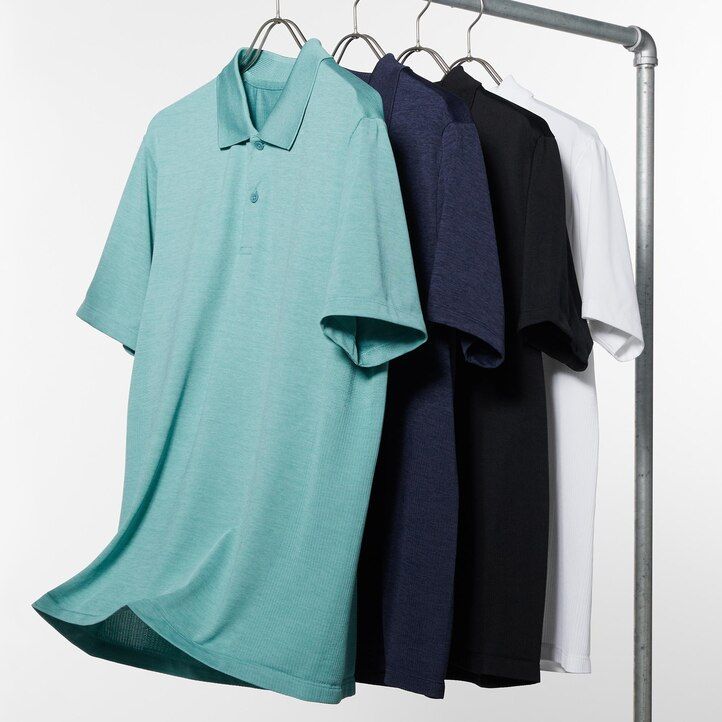 Blue Uniqlo Dry Ex Polo Shirt | JYFNX-5693