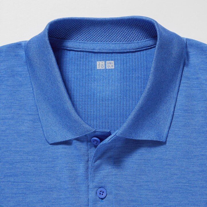 Blue Uniqlo Dry Ex Polo Shirt | JYFNX-5693
