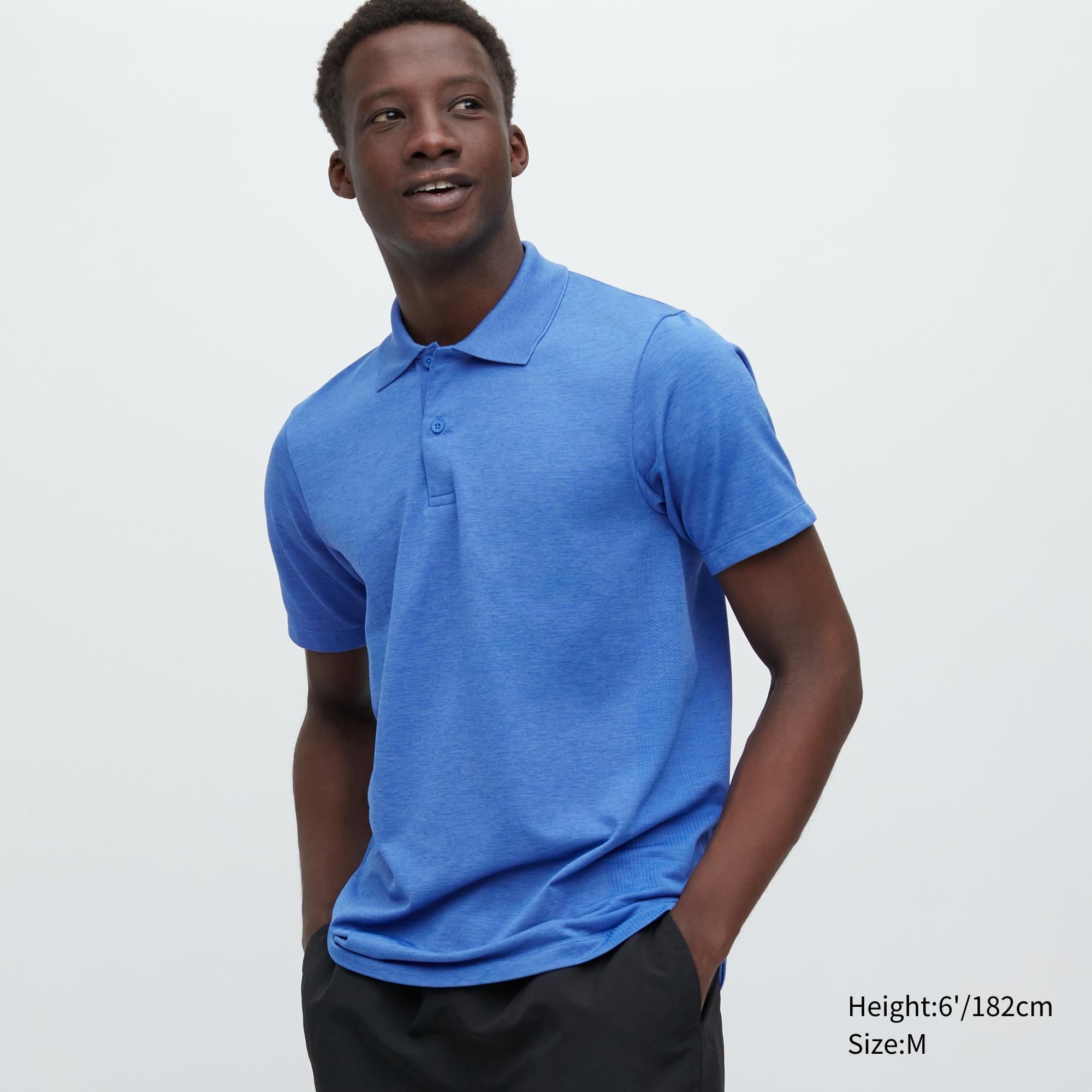 Blue Uniqlo Dry Ex Polo Shirt | JYFNX-5693