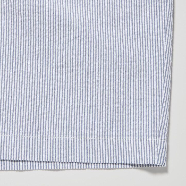 Blue Uniqlo Dry Stretch Seersucker Easy Shorts | JXCMZ-6154