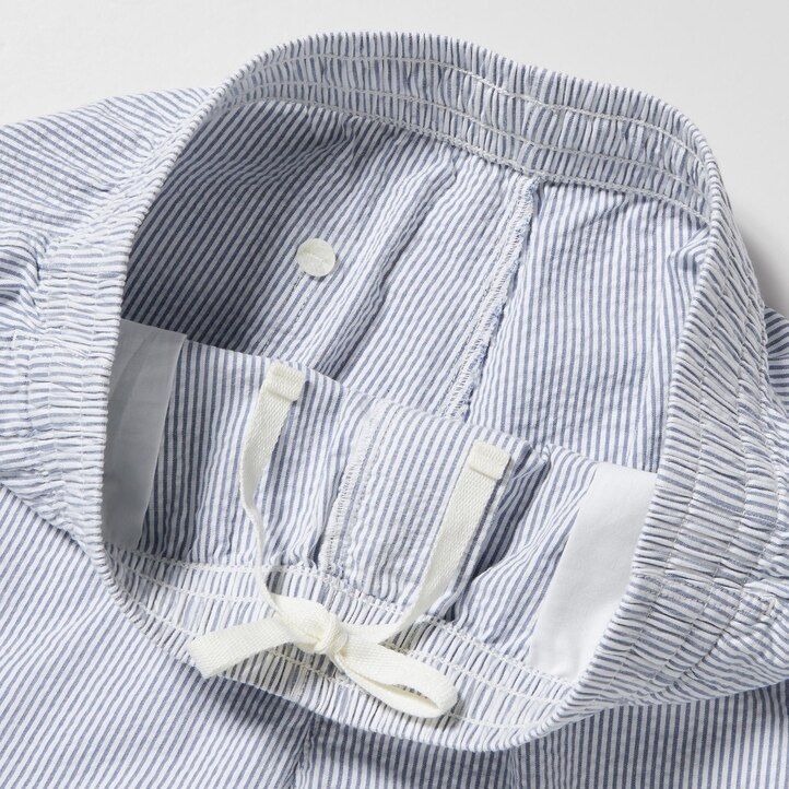 Blue Uniqlo Dry Stretch Seersucker Easy Shorts | JXCMZ-6154
