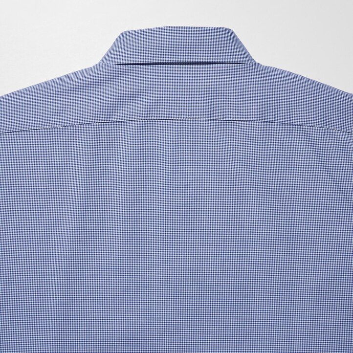 Blue Uniqlo Easy Care Broadcloth Stretch Slim FiT-Shirt Semi Cutaway Collar | CWUGB-7689