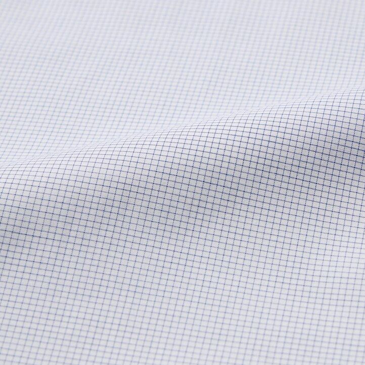 Blue Uniqlo Easy Care Stretch Slim Fit Checked Shirt Semi Cutaway Collar | QIZKL-8604