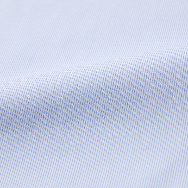 Blue Uniqlo Easy Care Stretch Slim Fit Striped Shirt Semi Cutaway Collar | NFXVU-7425