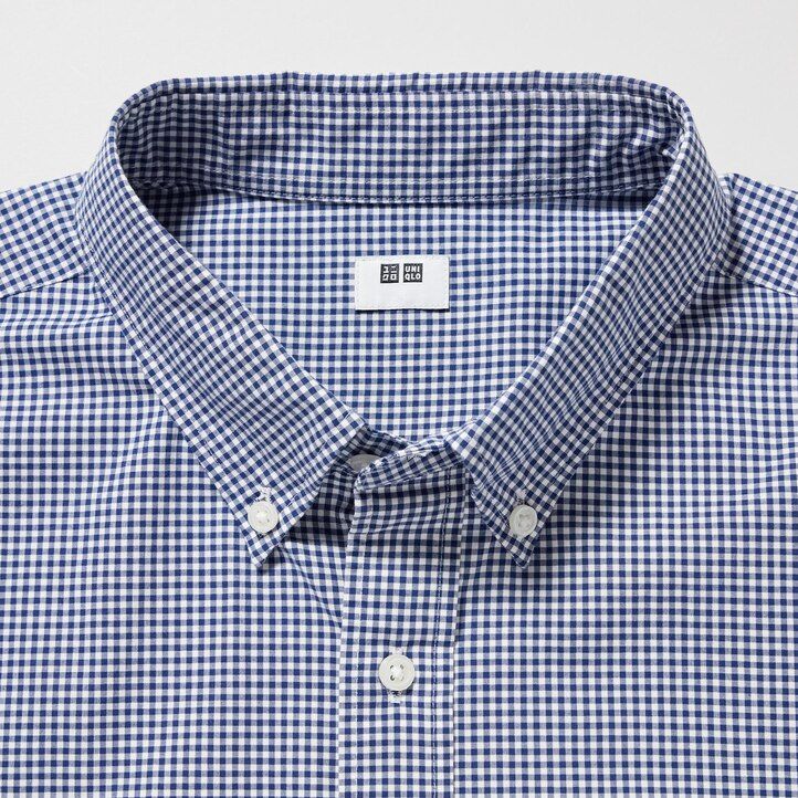 Blue Uniqlo Extra Fine Cotton Broadcloth Long Sleeve Shirt | BHYST-4786