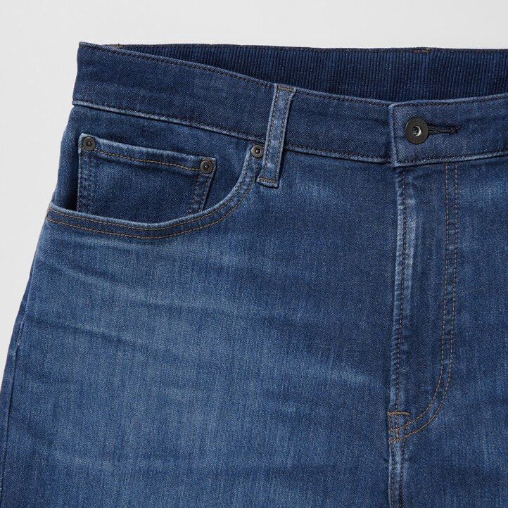 Blue Uniqlo Ezy Ultra Stretch Slim Fit Jeans | TCXBQ-6452