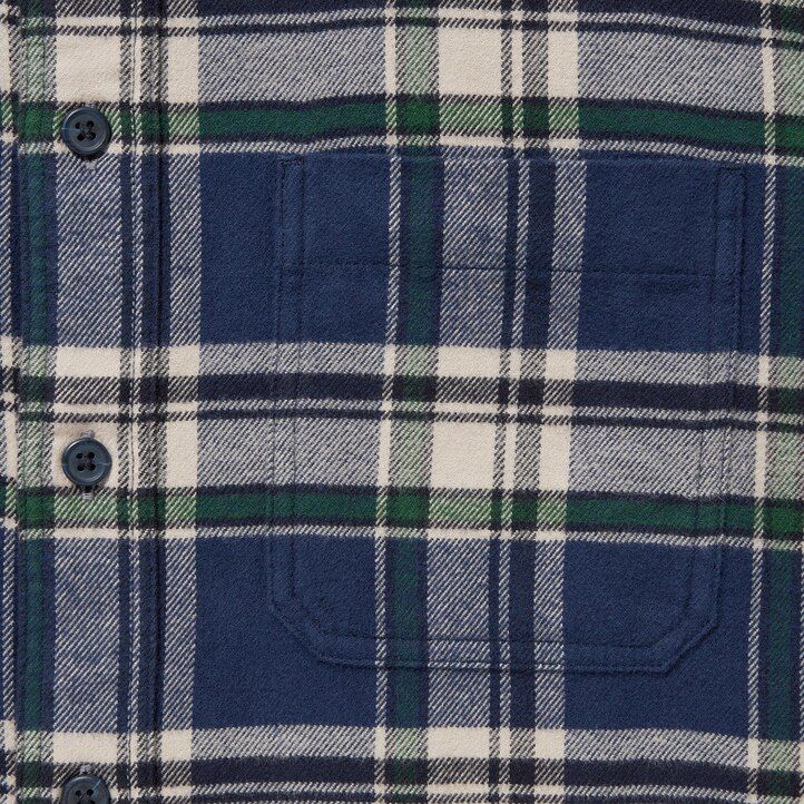 Blue Uniqlo Flannel Regular Fit Checked Shirt Regular Collar | FAIKD-4827
