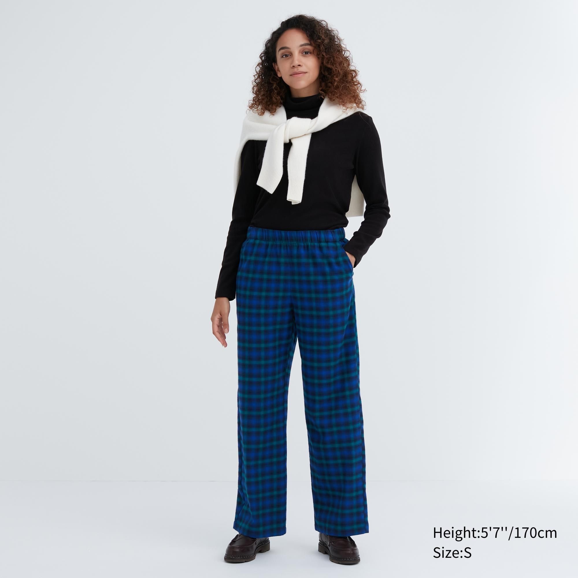 Blue Uniqlo Flannel Trousers | OFMHB-6048