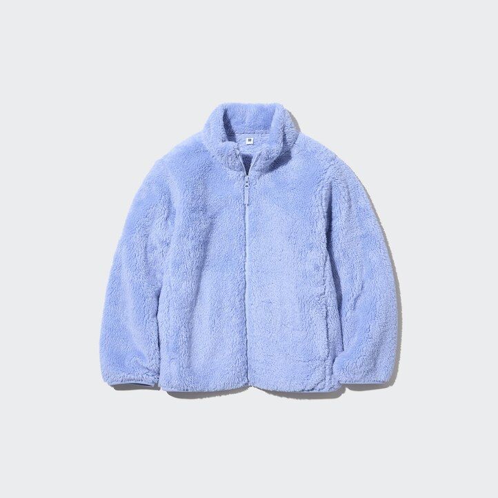 Blue Uniqlo Fluffy Fleece Zipped Jacket | PKVJL-5046