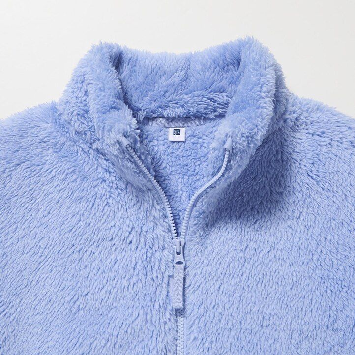 Blue Uniqlo Fluffy Fleece Zipped Jacket | PKVJL-5046