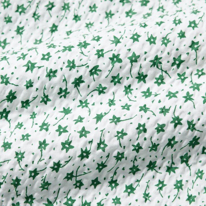 Blue Uniqlo Girls Seersucker Flower Print Easy Shorts | CZWAD-8936