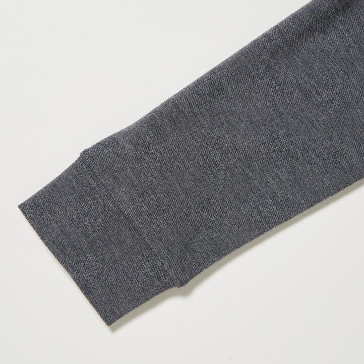 Blue Uniqlo Heattech Extra Warm Cotton Crew Neck Long Sleeved Thermal Top | KIXQH-4658