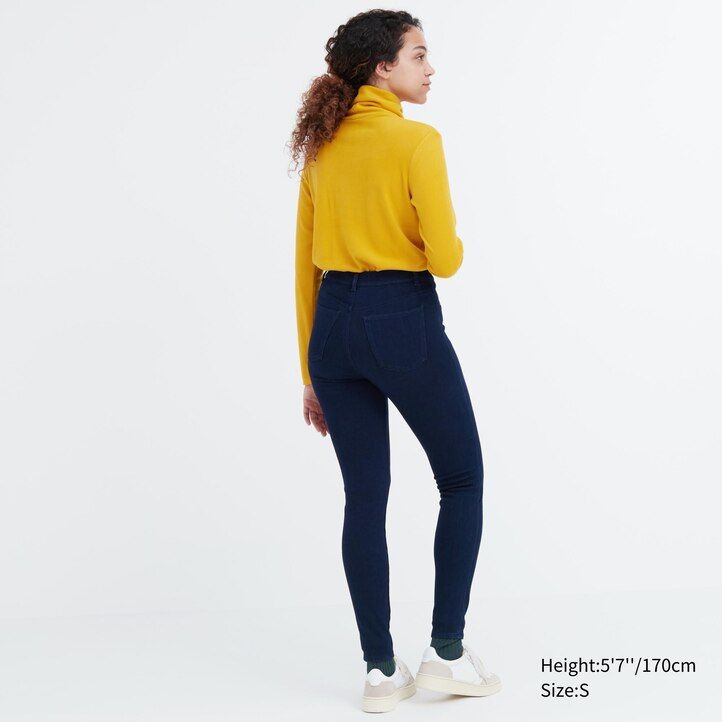 Blue Uniqlo Heattech Ultra Stretch Denim High Rise Leggings Trousers | LBGMS-3245