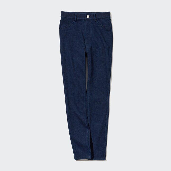 Blue Uniqlo Heattech Ultra Stretch Denim High Rise Leggings Trousers | LBGMS-3245