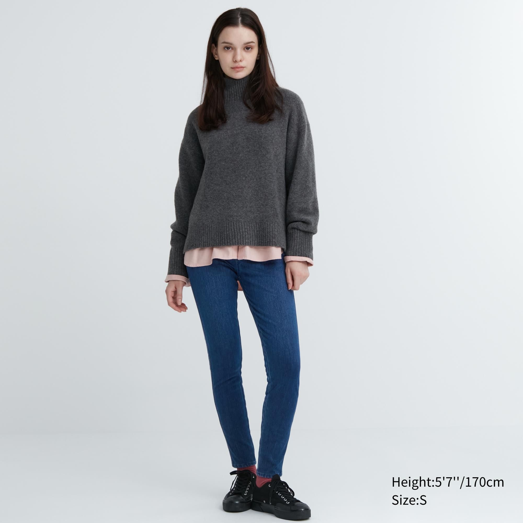 Blue Uniqlo Heattech Ultra Stretch Denim High Rise Leggings Trousers | LBGMS-3245