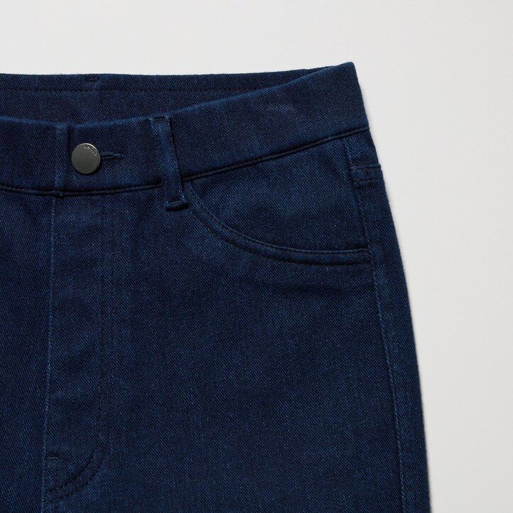 Blue Uniqlo Heattech Ultra Stretch Denim High Rise Leggings Trousers Long | RSJBK-4237