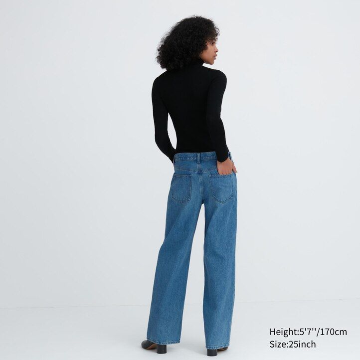 Blue Uniqlo Low Rise Baggy Fit Jeans | KZQNR-4037