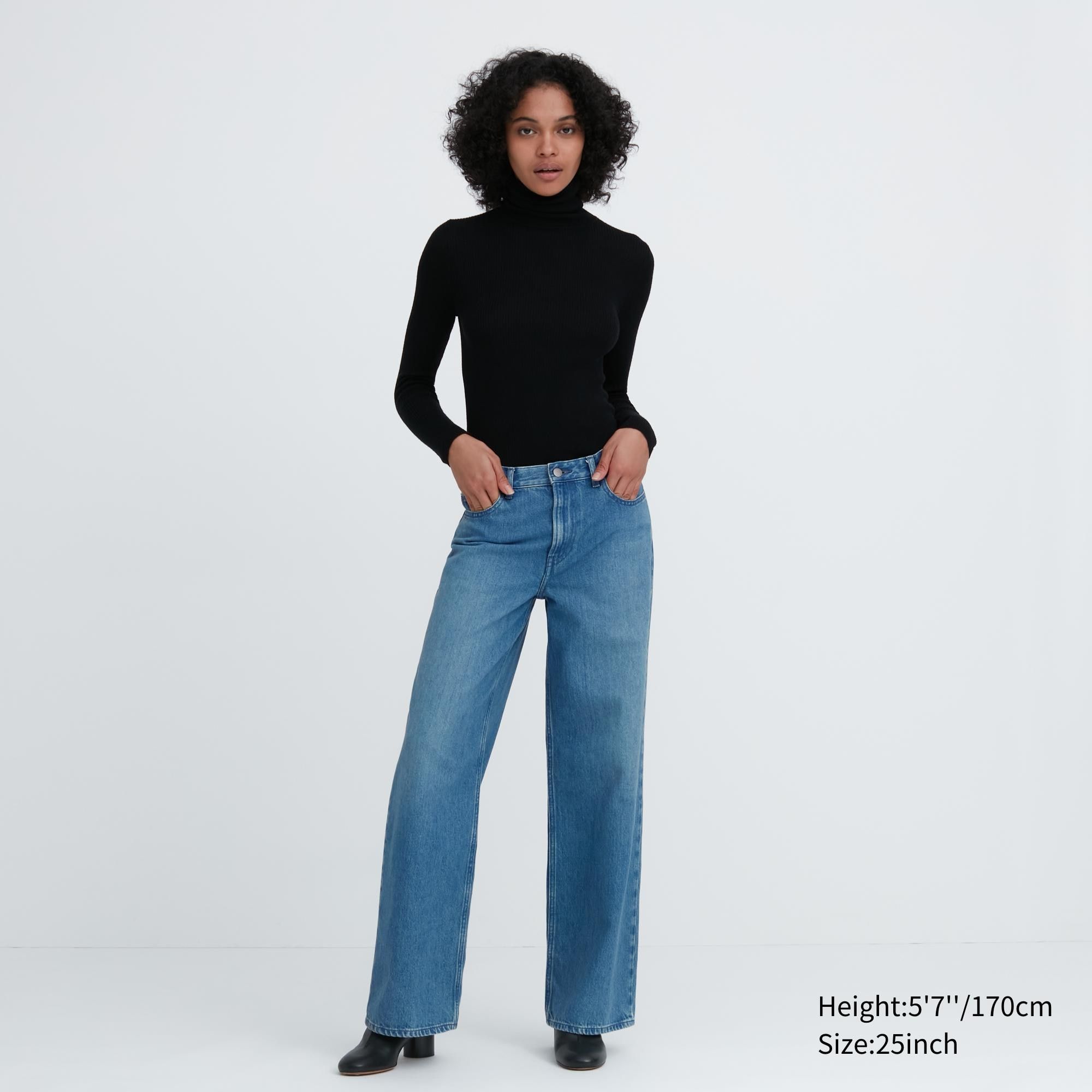 Blue Uniqlo Low Rise Baggy Fit Jeans | KZQNR-4037