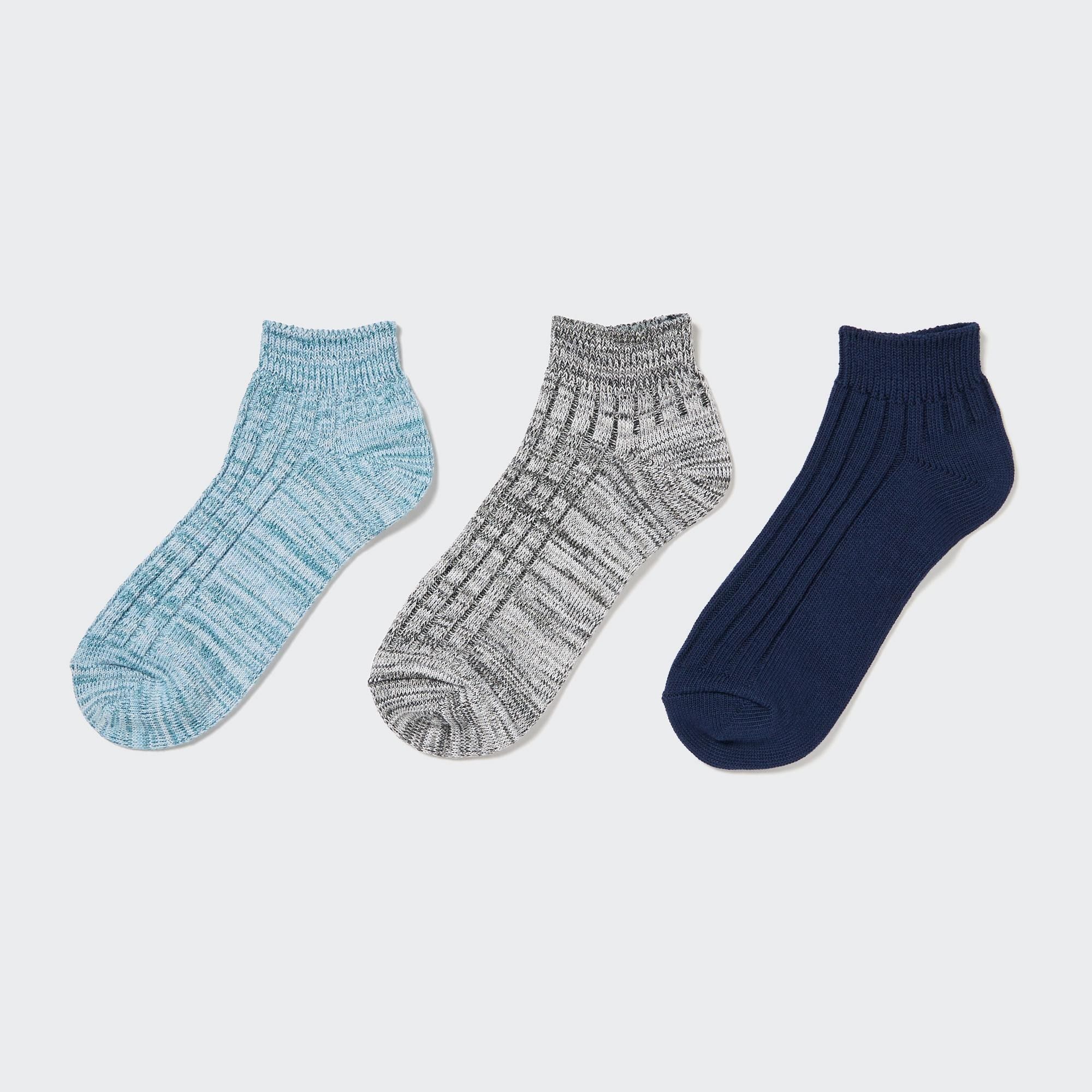 Blue Uniqlo Marl Ankle Socks Three Pairs | VTGAN-3276