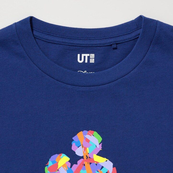 Blue Uniqlo Mickey Stands Ut Graphic T-Shirt | LADRC-6315