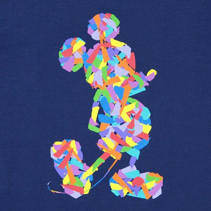 Blue Uniqlo Mickey Stands Ut Graphic T-Shirt | LADRC-6315
