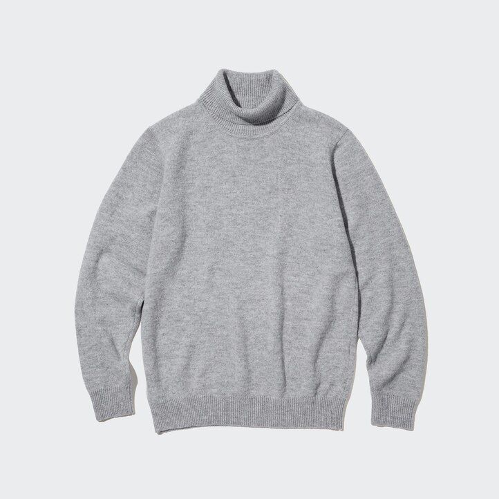 Blue Uniqlo Premium Lambswool Turtleneck Jumper | EIWAP-4907
