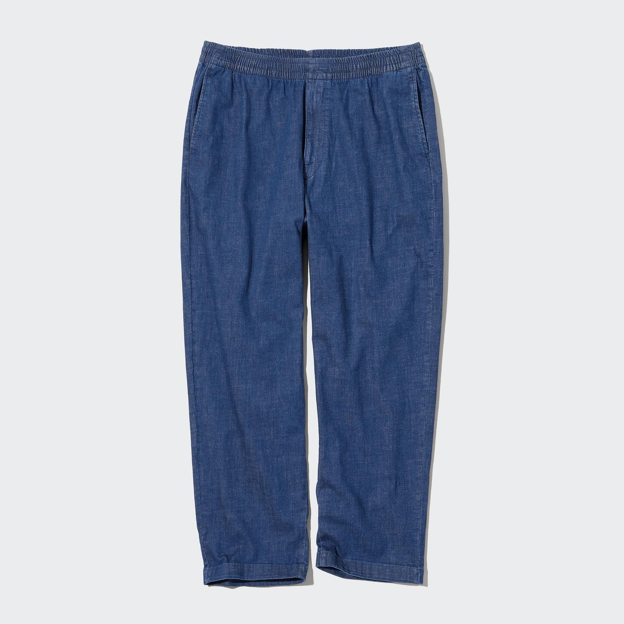 Blue Uniqlo Relaxed Fit Ankle Length Jeans | AOJLX-4965