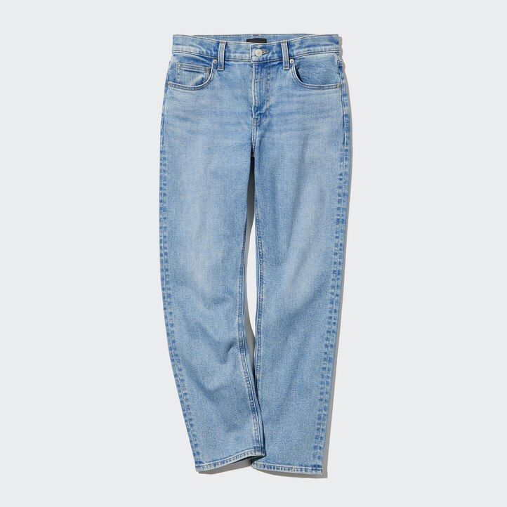 Blue Uniqlo Slim Fit Straight Leg Ankle Length Jeans | FMLYC-6739
