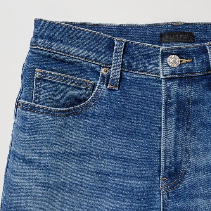Blue Uniqlo Slim Fit Straight Leg Ankle Length Jeans | FMLYC-6739