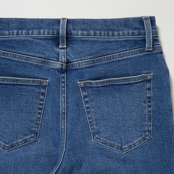 Blue Uniqlo Slim Fit Straight Leg Ankle Length Jeans | FMLYC-6739