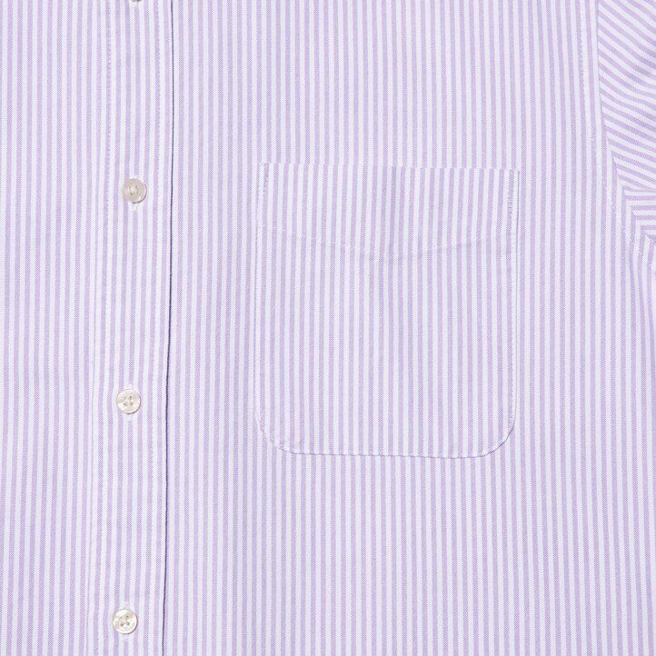 Blue Uniqlo Slim Fit Striped Oxford Shirt Regular Collar | KUHFL-0238