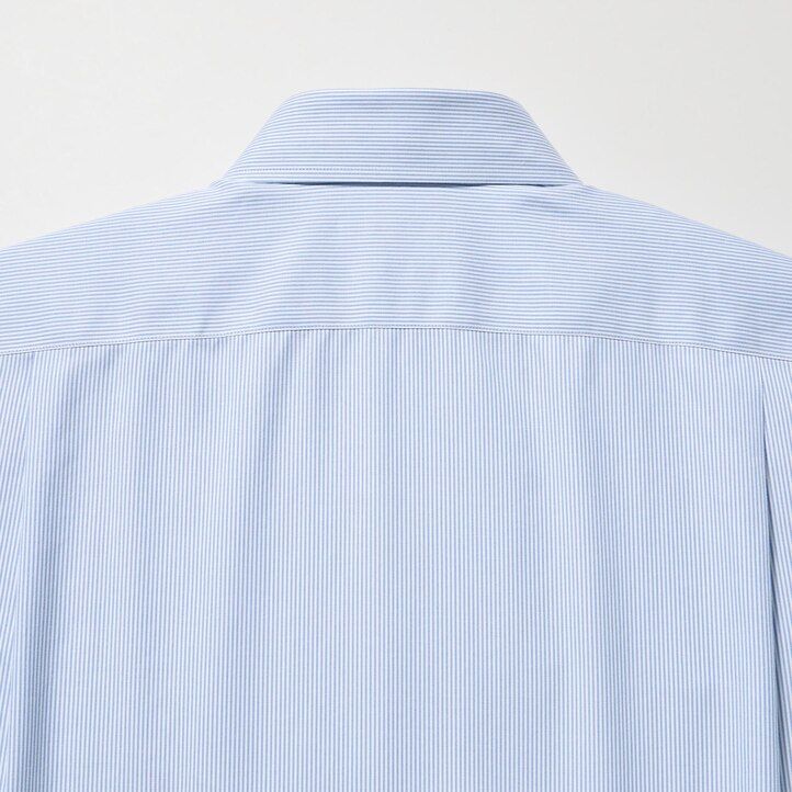 Blue Uniqlo Super Non Iron Regular Fit Striped Shirt Semi Cutaway Collar | PQCVX-4521