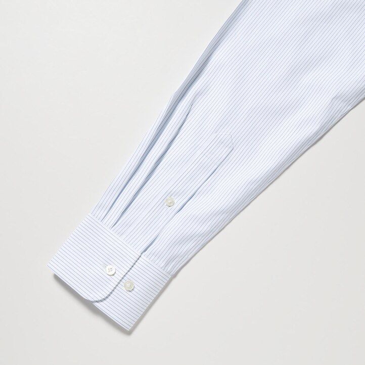 Blue Uniqlo Super Non Iron Regular Fit Striped Shirt Regular Collar | TQPHR-8396