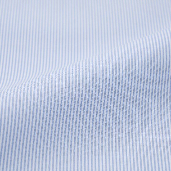 Blue Uniqlo Super Non Iron Slim Fit Striped Shirt Semi Cutaway Collar | JFQCP-6139