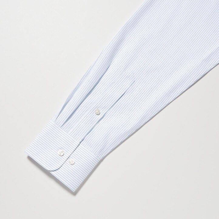 Blue Uniqlo Super Non Iron Slim Fit Striped Shirt Regular Collar | OJSKM-2354