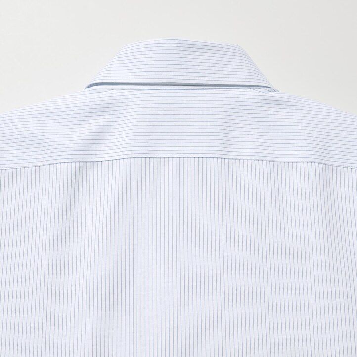 Blue Uniqlo Super Non Iron Slim Fit Striped Shirt Regular Collar | OJSKM-2354