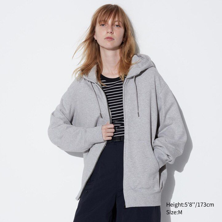 Blue Uniqlo Sweat Zipped Hoodie | CPNLI-7203