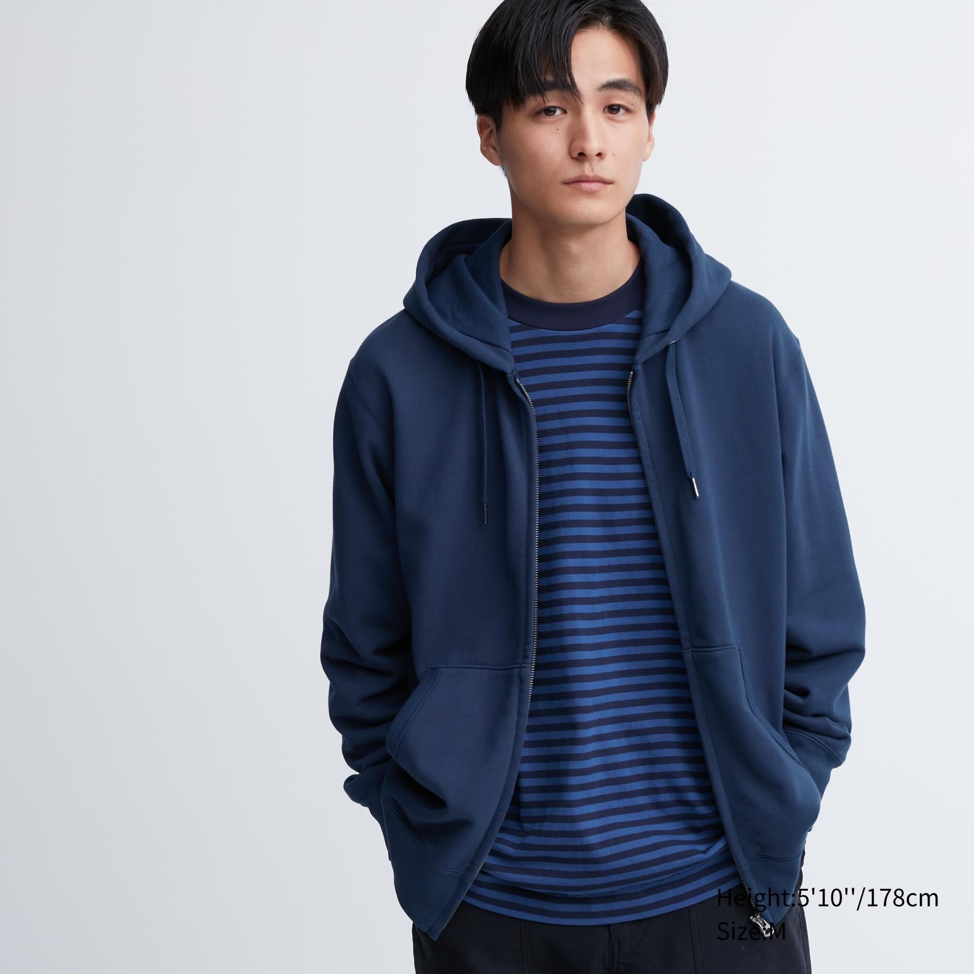 Blue Uniqlo Sweat Zipped Hoodie | CPNLI-7203