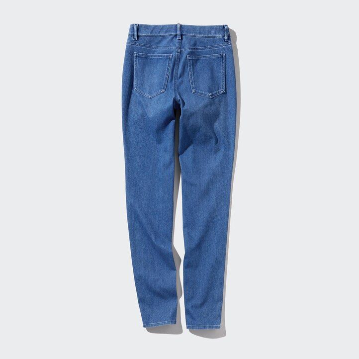 Blue Uniqlo Ultra Stretch Denim Leggings Long | GHCRL-1256