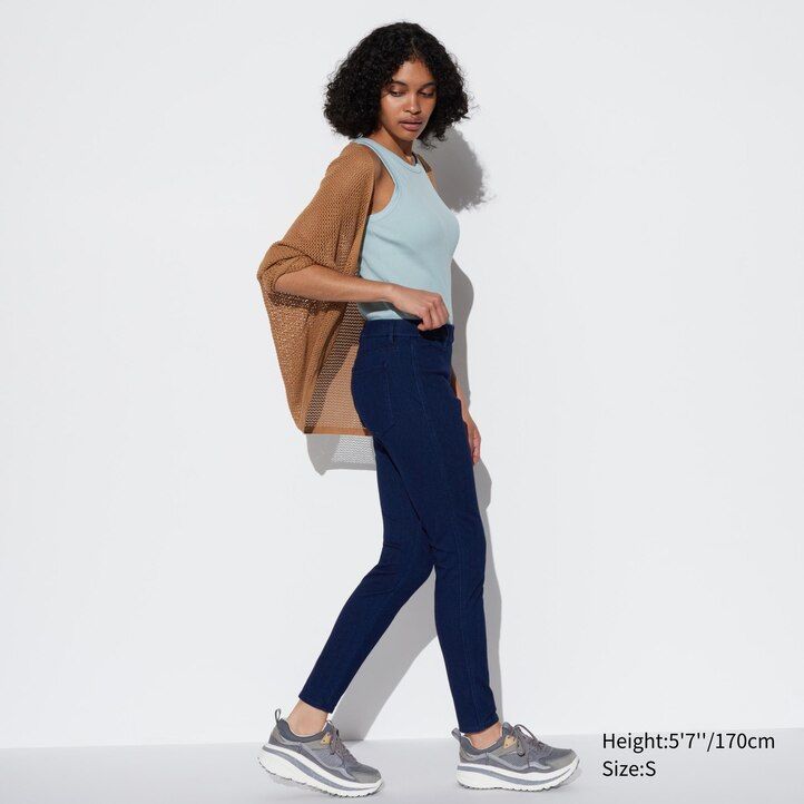 Blue Uniqlo Ultra Stretch Denim Leggings | HSKWQ-8123