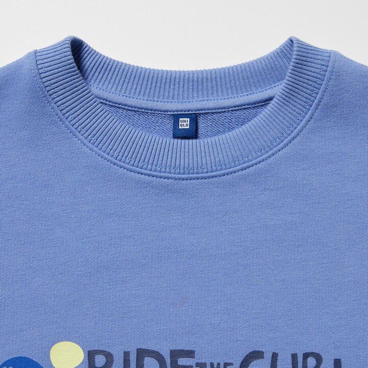 Blue Uniqlo Ultra Stretch Graphic Sweatshirt | WGRPI-7620