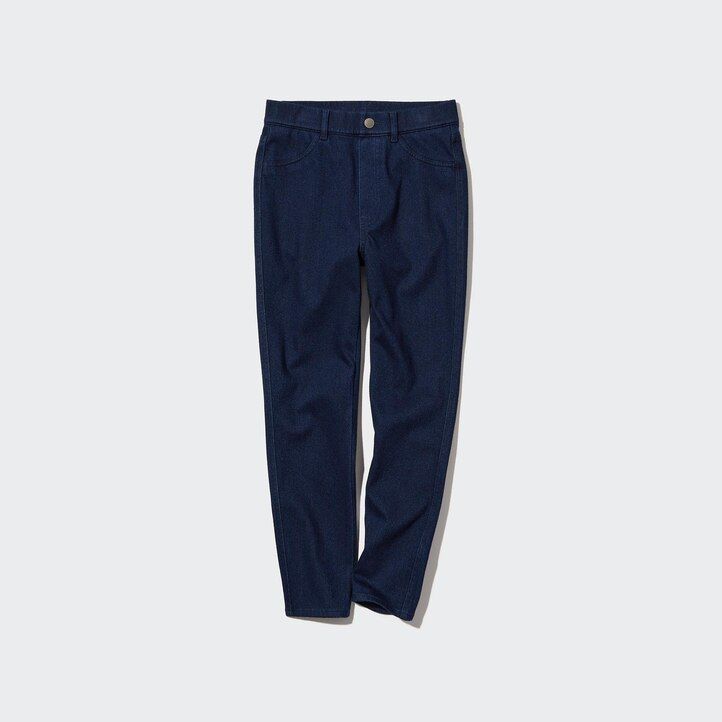Blue Uniqlo Ultra Stretch High Rise Cropped Leggings | QESCL-3927