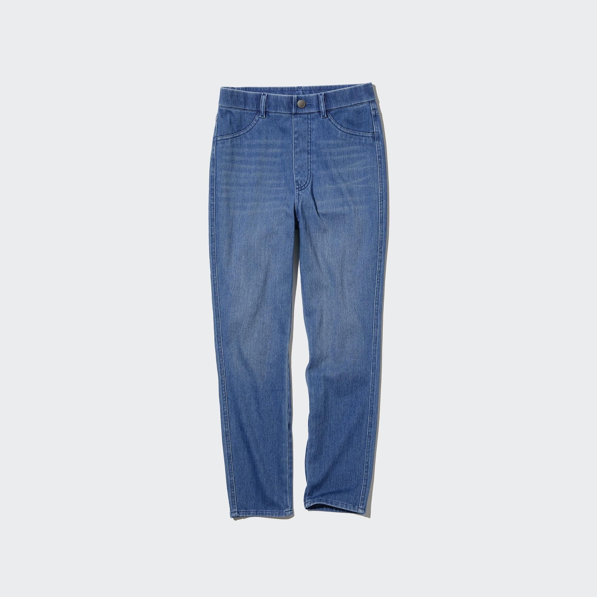 Blue Uniqlo Ultra Stretch High Rise Cropped Leggings | QESCL-3927