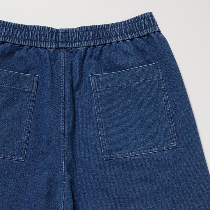 Blue Uniqlo Washed Jersey Denim Look Joggers | OUINZ-4617