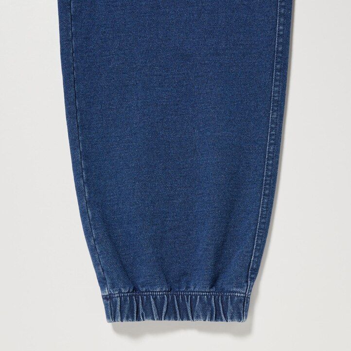 Blue Uniqlo Washed Jersey Denim Look Joggers | OUINZ-4617