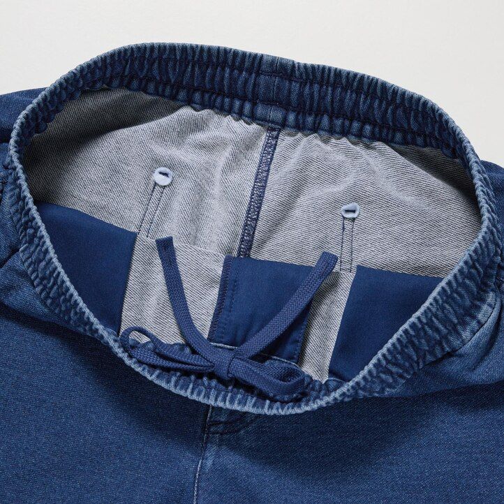 Blue Uniqlo Washed Jersey Denim Look Joggers | OUINZ-4617