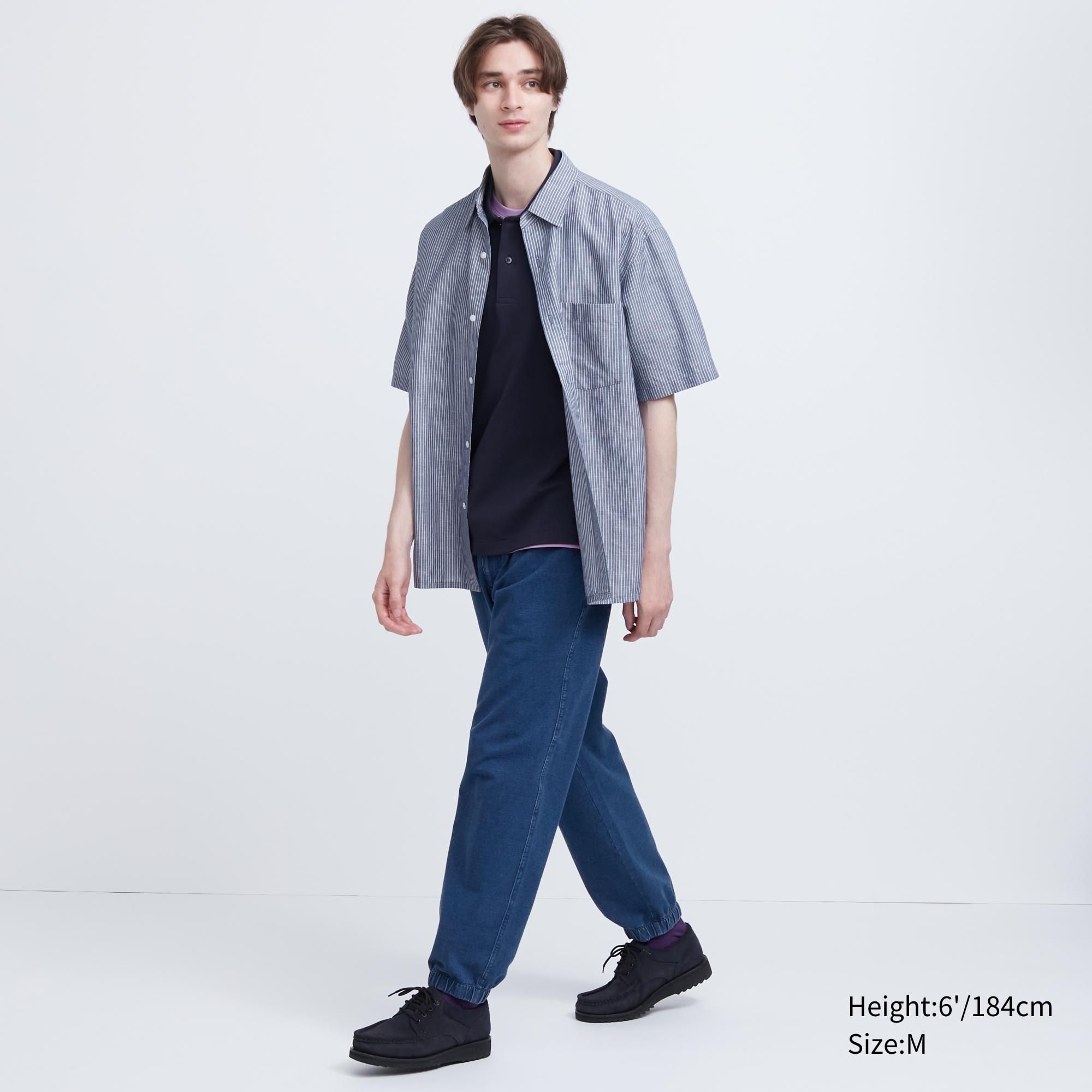 Blue Uniqlo Washed Jersey Denim Look Joggers | OUINZ-4617